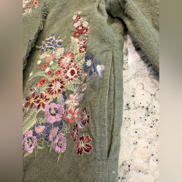 Sundance Womens Tonala Olive Fringed Embroidered Lined Jacket NWOT S/M* Boho - Picture 8 of 8